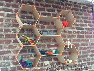 Customizable hexagonal shelves