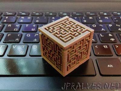Random maze cube generator, pure OpenSCAD