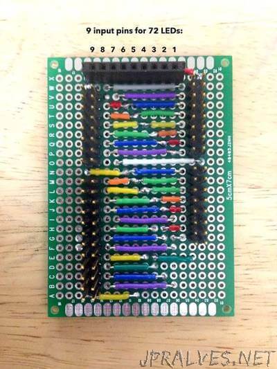 9-Charlieplexor (9-pins for 72 LEDs)