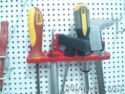 Custom tool holder for pegboard