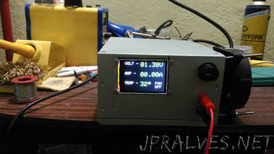 3A Variable bench PSU with digital readout on colour display using ATMEGA8