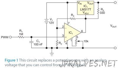 Control an LM317T with a PWM signal