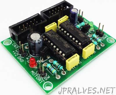 Dual DC Motor driver using two L293D