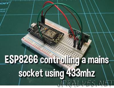 Using an ESP8266 to Control Mains Sockets Using 433mhz Transmitter and Receiver