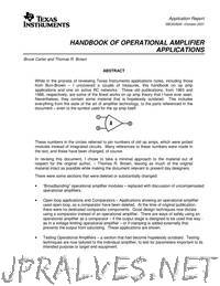Handbook of operational amplifier applications