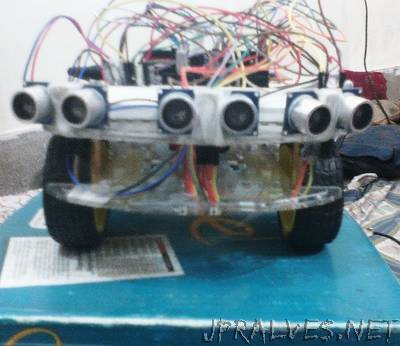 4WD Robot Controlled by Android , Detect hurdles