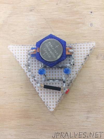3D Printed Sewable Battery Holder