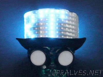 Make a Guggenhat: Bluetooth-connected wearable NeoPixel marquee hat