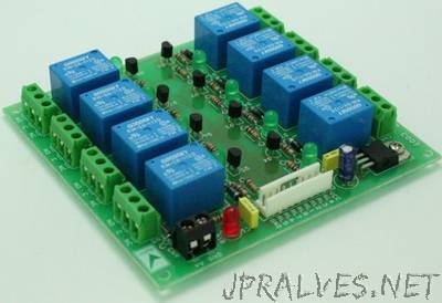8 Channel Relay Board with onboard 5V regulator