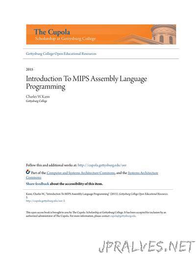 Introduction To MIPS Assembly Language Programming