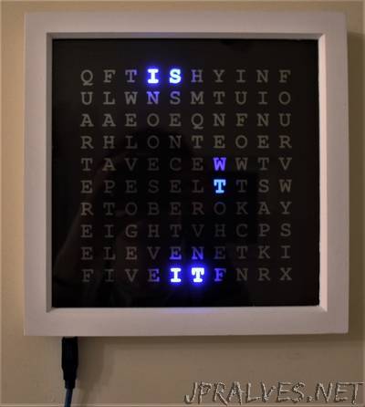 crossword light source for digital clocks