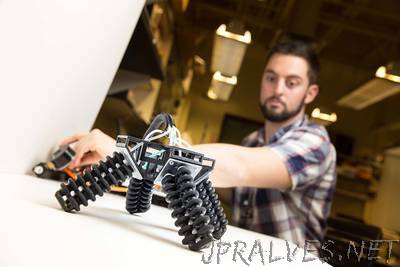 3D-printed Soft Four Legged Robot Can Walk on Sand and Stone