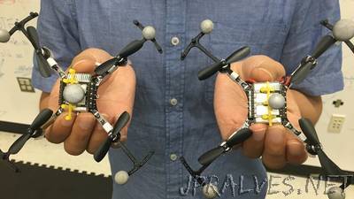 Virtual Top Hats Allow Swarming Robots to Fly in Tight Formation