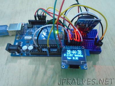 Arduino OLED Temperature Display with Real Time Clock