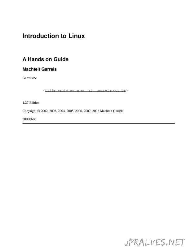 Introduction to Linux - A Hands on Guide