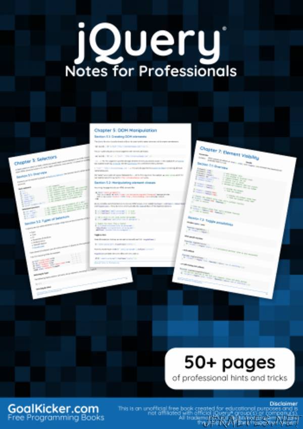 jQuery Notes for Professionals book