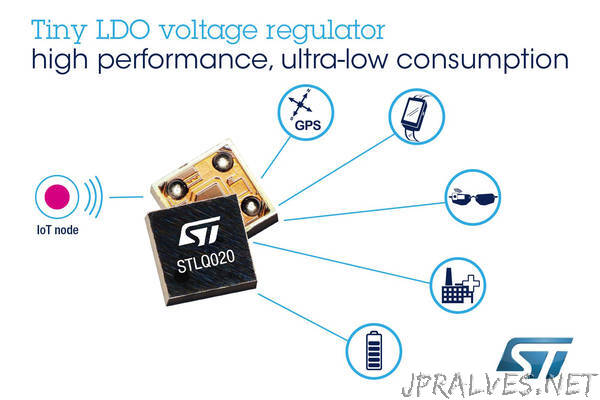 Innovative Low-Dropout Voltage Regulator from STMicroelectronics Packs Big Performance in Tiny Footprint