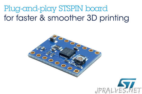 High-Speed, High-Resolution Motor-Driver Board from STMicroelectronics Maximizes Open-Source 3D-Printer Performance