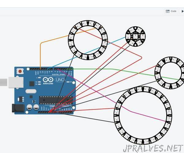 Multiple Independent NeoPixel Rings