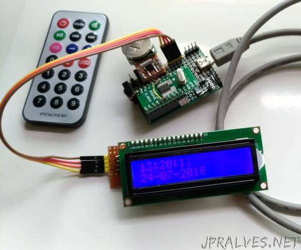 Clock With IR Remote Control for Time/Date Settings