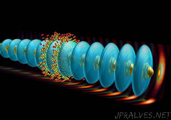 Electrons ride plasma wave