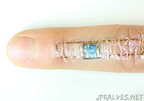 A self-powered heart monitor taped to the skin
