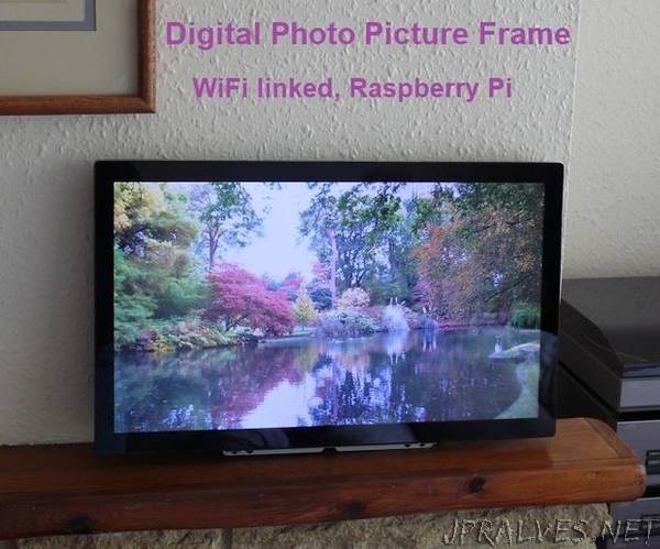 Digital Photo Picture Frame, WiFi Linked  Raspberry Pi