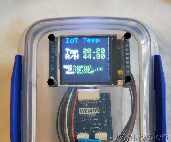 IOTTemp - WEMOS Based Cheap, Durable Temperature and Humidity Internet Logger With Display.