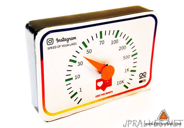 Instagram Likes Speedometer by Arduino & ESP8266 