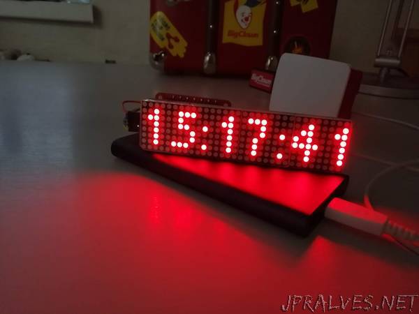 Wireless LED Matrix Display with RaspberryPi, Node-RED, MQTT