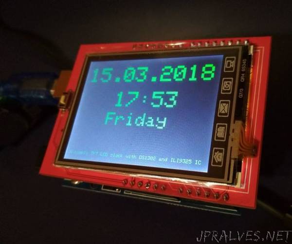 DS1302 Clock With a 2.4 TFT LCD
