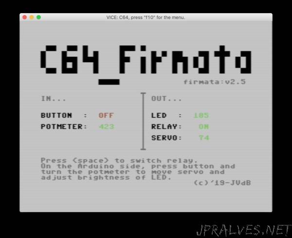 Interface a C64 with an Arduino using Firmata