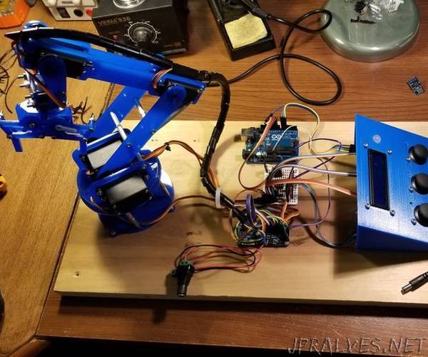 Arduino Controlled Robotic Arm W/ 6 Degrees of Freedom
