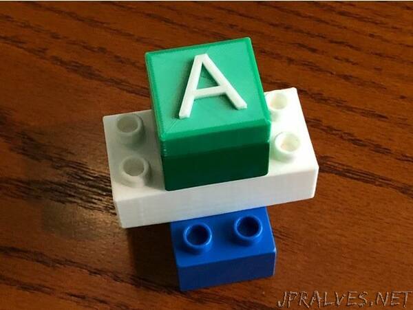 Adjustable Improved Duplo Brick Generator with Text