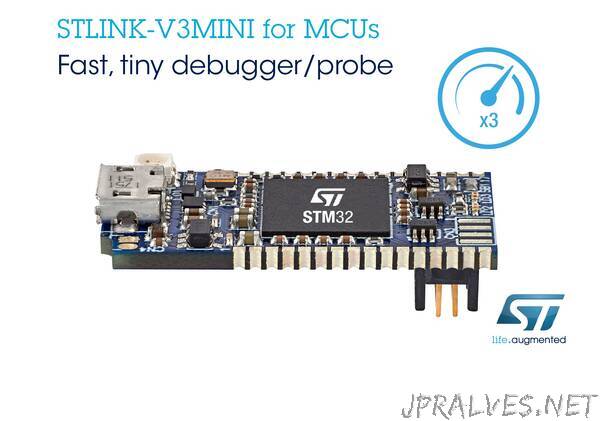 Compact, Convenient, STLINK-V3MINI Debug Probe from STMicroelectronics Accelerates STM32 Application Development