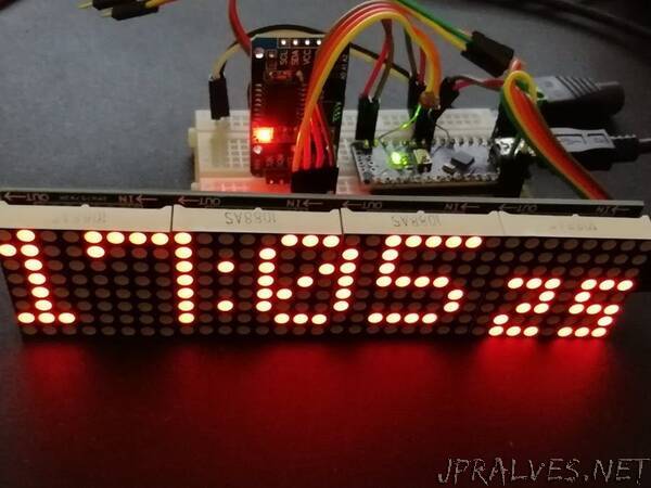 Arduino Nano Clock with 4x64 LED Matrix