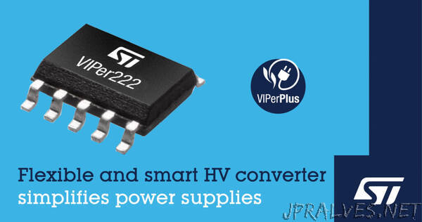 STMicroelectronics Simplifies Power for Smart Devices with Flexible and Rugged VIPer® Controller