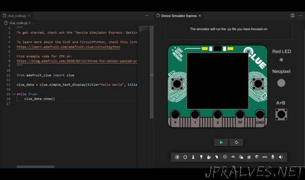 Device Simulator Express expands to the BBC micro:bit and Adafruit CLUE
