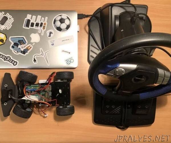 RC Car Steered by Wheel and Pedals