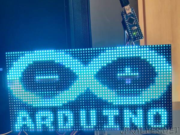 Running a 32x64 RGB LED Panel with only an Arduino Nano