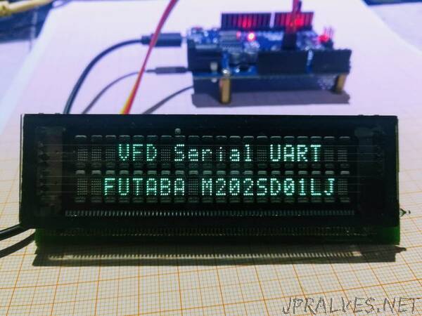VFD Serial Futaba M202SD01 Arduino