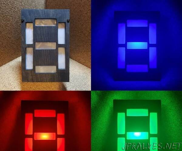 Super-Sized RGB Seven-Segment Display Lamp