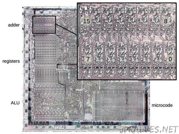 Reverse-engineering the adder inside the Intel 8086