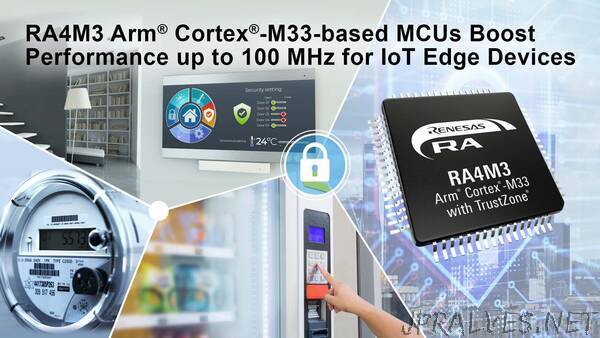 Renesas Extends Arm Cortex-Based MCU Family with RA4M3 MCU Group for Industrial and IoT Applications