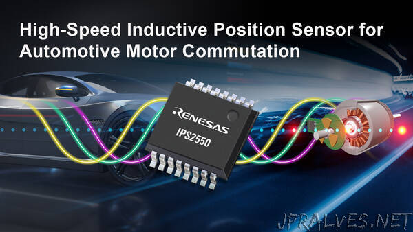 Renesas Expands Inductive Position Sensing Portfolio to Automotive Motor Commutation with IPS2550 Sensor