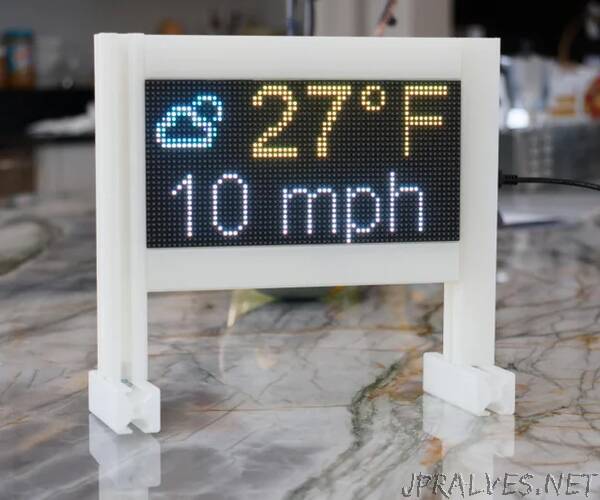 A Simple 3D Printed Frame for an RGB LED Panel