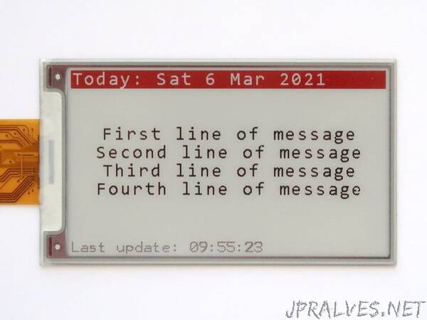 Remote e-Paper Messages Panel