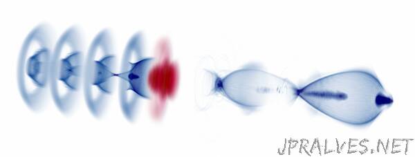 Electrons riding a double wave