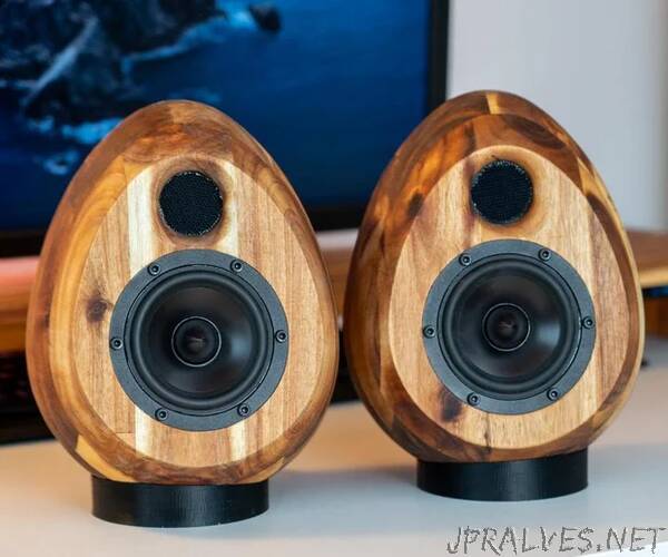 CNC-machined Wooden Egg Speakers