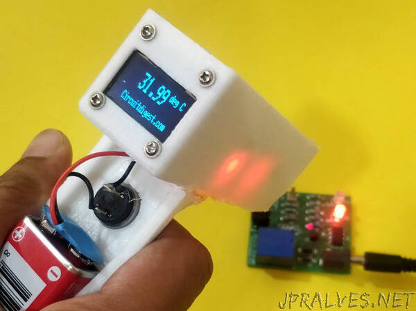 Make a Non-Contact Infrared Thermometer with MLX90614 IR Temperature Sensor